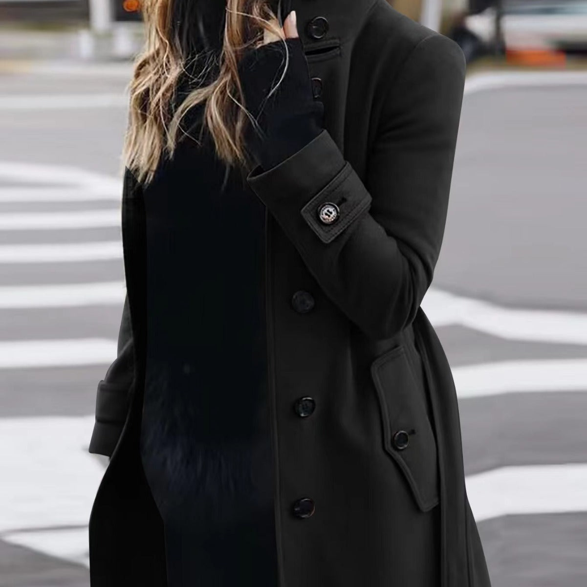 Autumn Winter New Woolen Coat Women's Slim Fit