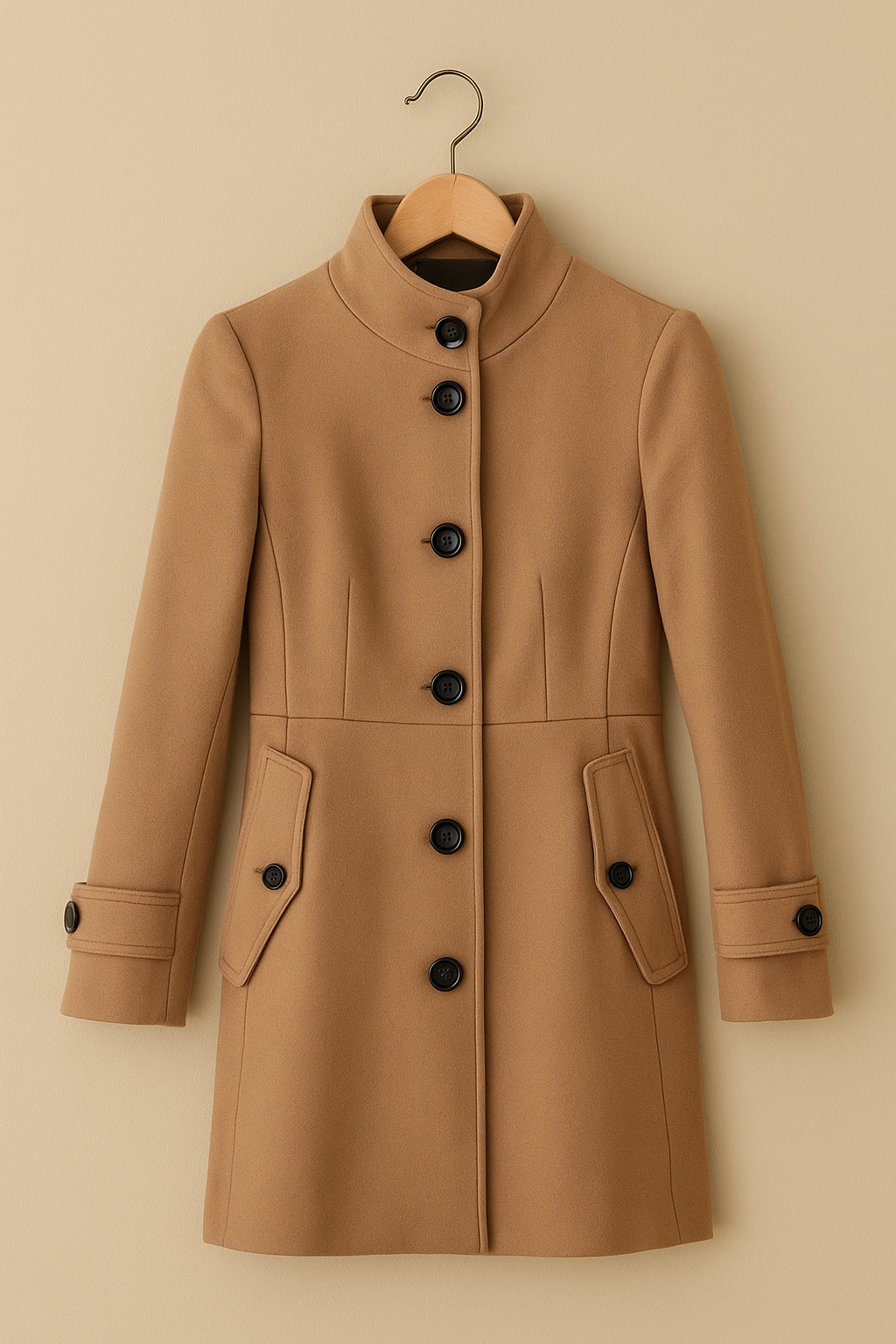 Autumn Winter New Woolen Coat Women's Slim Fit