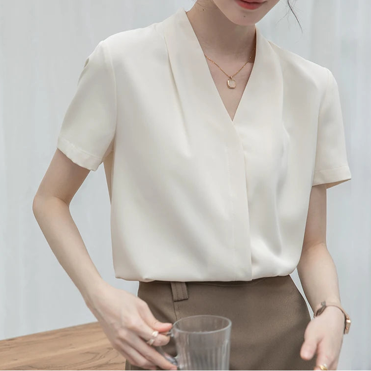 V-neck blouse