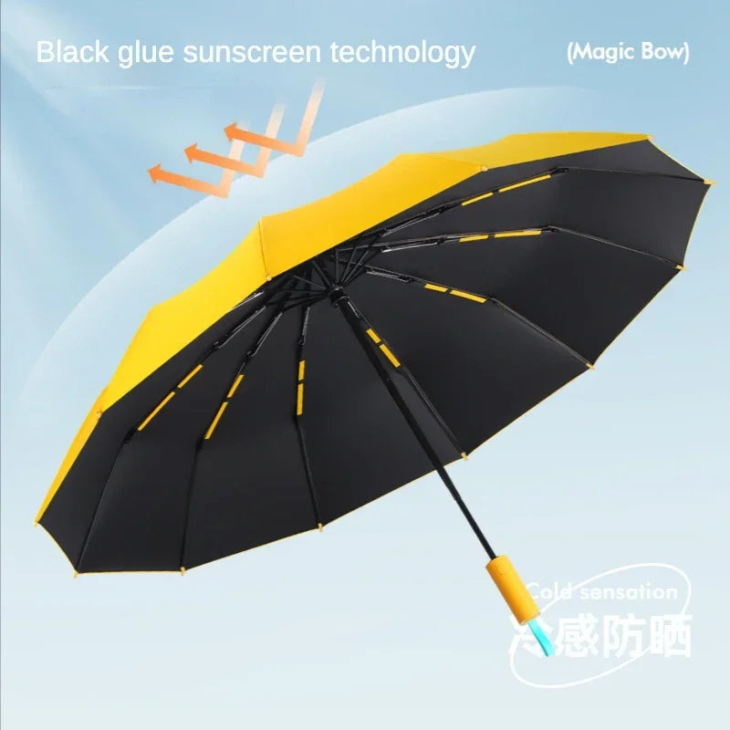Super strong automatic umbrella windproof - UV sun protection