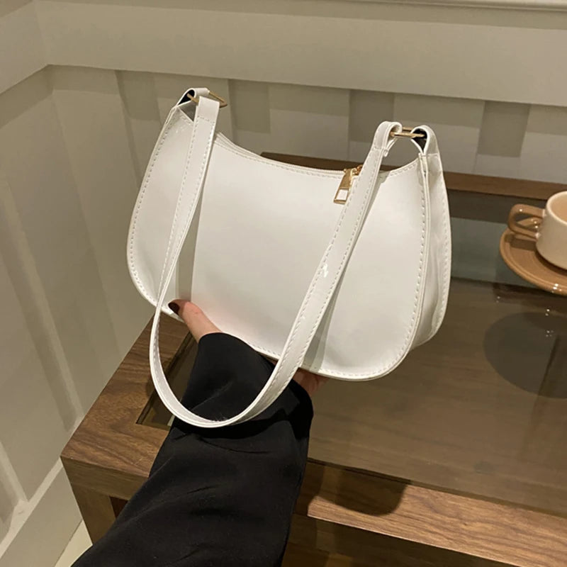 Bolsa de ombro retrô - em couro