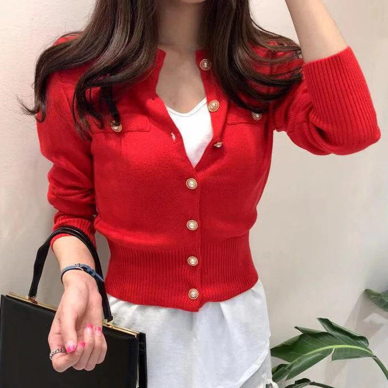 Knitted Cardigan - Long Sleeve