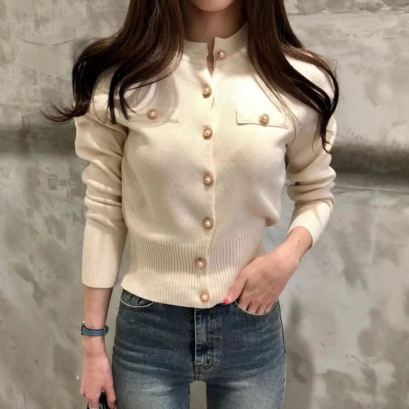 Knitted Cardigan - Long Sleeve