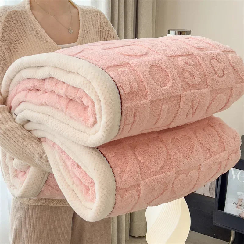 CORAL LOVE FLEECE BLANKETS