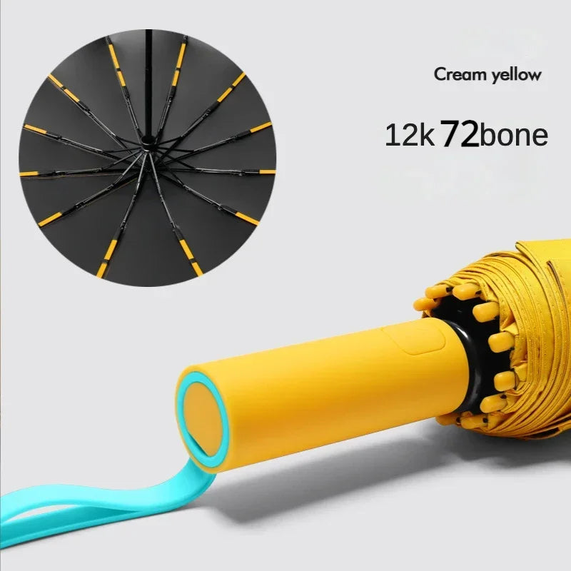 Super strong automatic umbrella windproof - UV sun protection