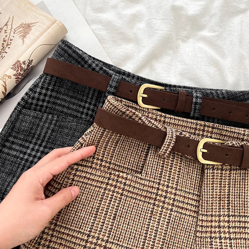 PLAID WOOL SHORTS