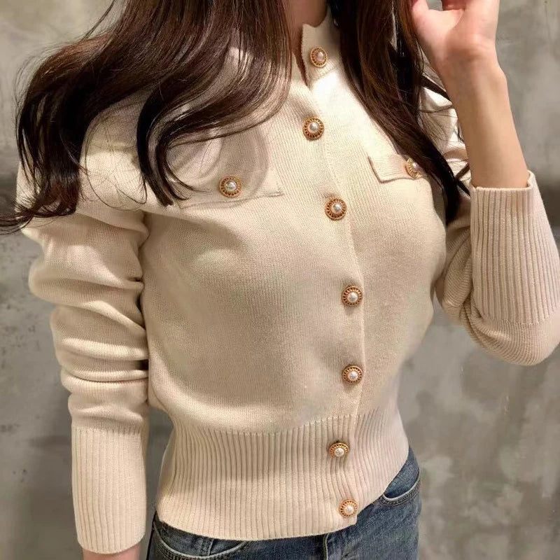 Knitted Cardigan - Long Sleeve
