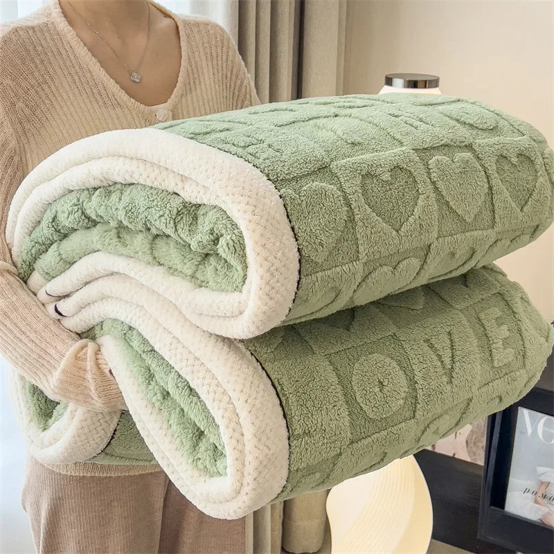 CORAL LOVE FLEECE BLANKETS
