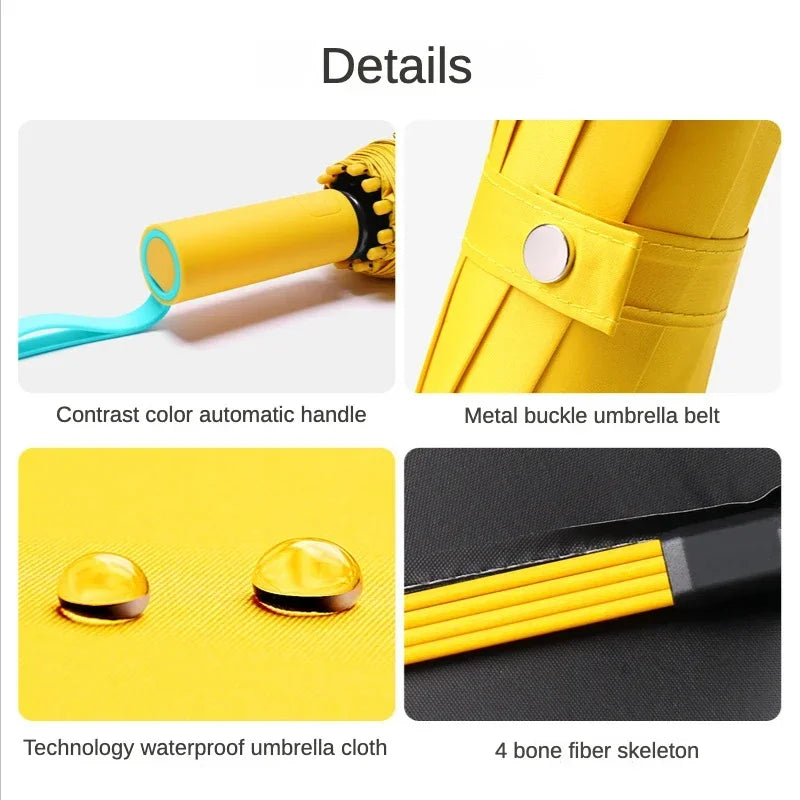 Super strong automatic umbrella windproof - UV sun protection