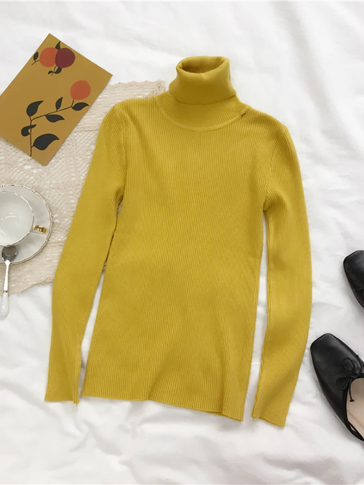 WOMEN'S THICK RIBBED KNIT SWEATER